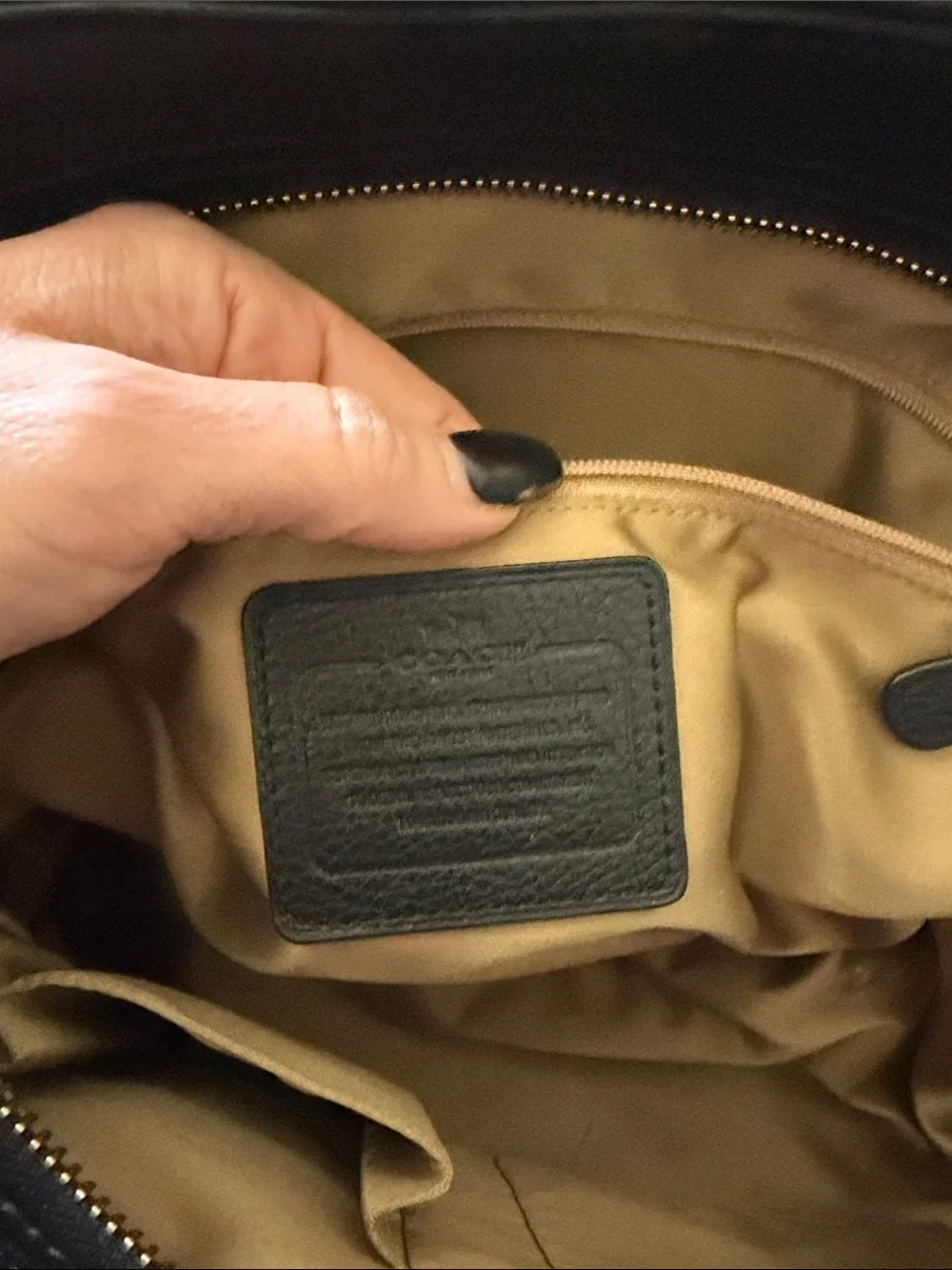 Coach Black Pebbled Leather Shoulder Tote